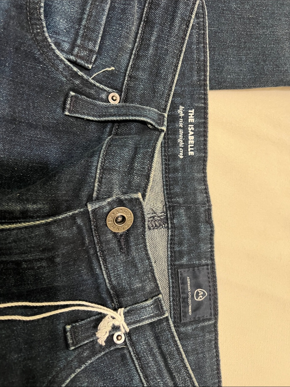 New AG The Isabelle High Rise Straight Crop Jeans - Picture 4 of 6